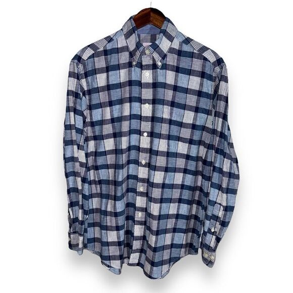 Brooks Brothers Navy Madison Fit Summer Oxford Shirt M - Picture 1 of 9